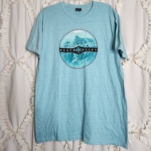 Death Valley Vintage Hottest Place on Earth Blue T-shirt Large